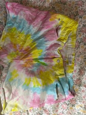 Judy Blue Pastel Tie-Dye Shorts - Pink, Yellow, Blue